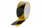 Páska varovací samolepící černo žlutá – 33 m