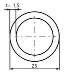 Trubka konstrukční 25 x 1,5 mm