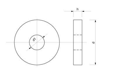 Podložka pro dřevěné konstrukce DIN 440 nerez A2/5,5